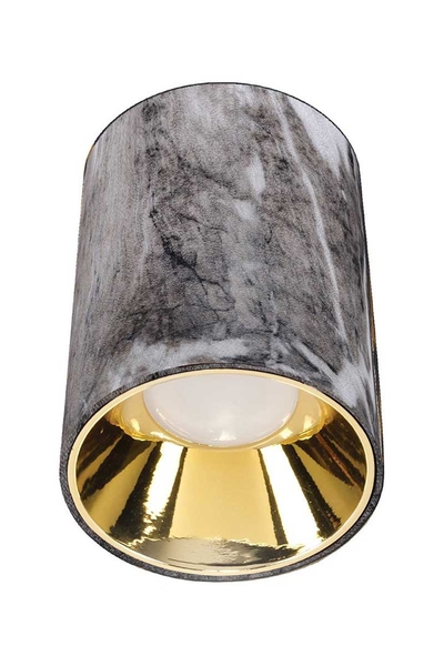 ACK - ACK AH12-08562 Parlak Gold Reflektör Gri Mermer Kasa Sıva Üstü Dekoratif Armatür