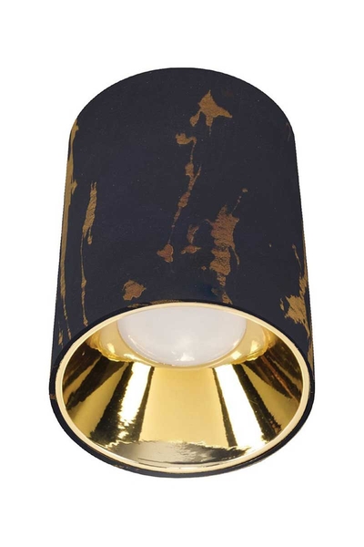 ACK - ACK AH12-08564 Parlak Gold Reflektör Siyah Mermer Kasa Sıva Üstü Dekoratif Armatür