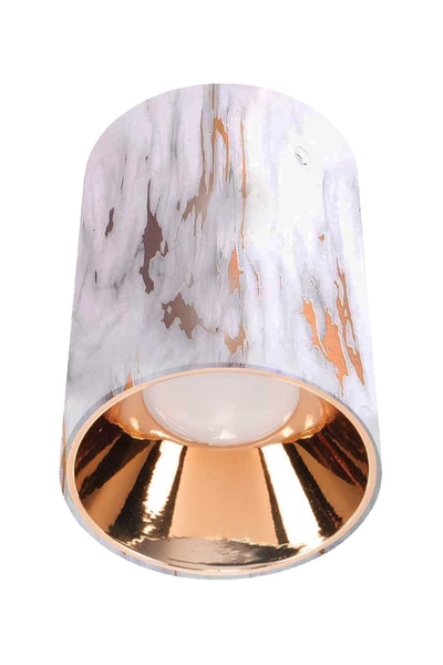 ACK - ACK AH12-08573 Parlak Rose Reflektör Gold Mermer Kasa Sıva Üstü Dekoratif Armatür