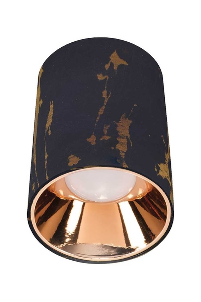 ACK - ACK AH12-08574 Parlak Rose Reflektör Siyah Mermer Kasa Sıva Üstü Dekoratif Armatür