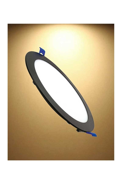 ACK AP01-01801 3000K Günışığı 18W Siyah Kasa Sıva Altı Yuvarlak Led Panel Armatür - Thumbnail