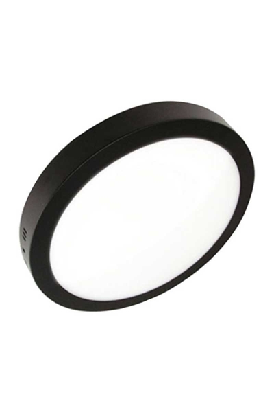 ACK - ACK AP03-01201 3000K Günışığı 12W Siyah Kasa Sıva Üstü Yuvarlak Led Panel Armatür ACK - ACK AP03-01201 3000K Günışığı 12W Siyah Kasa Sıva Üstü Yuvarlak Led Panel Armatür