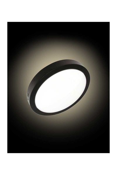 ACK - ACK AP03-01211 4000K Ilık Beyaz 12W Siyah Kasa Sıva Üstü Yuvarlak Led Panel Armatür ACK AP03-01211 4000K Ilık Beyaz 12W Siyah Kasa Sıva Üstü Yuvarlak Led Panel Armatür - Thumbnail