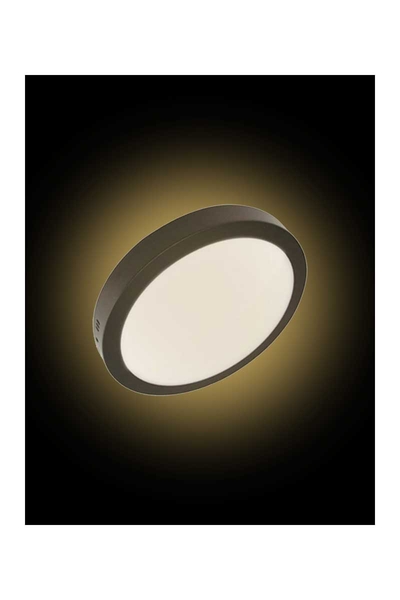 ACK - ACK AP03-01801 3000K Günışığı 18W Siyah Kasa Sıva Üstü Yuvarlak Led Panel Armatür ACK AP03-01801 3000K Günışığı 18W Siyah Kasa Sıva Üstü Yuvarlak Led Panel Armatür - Thumbnail