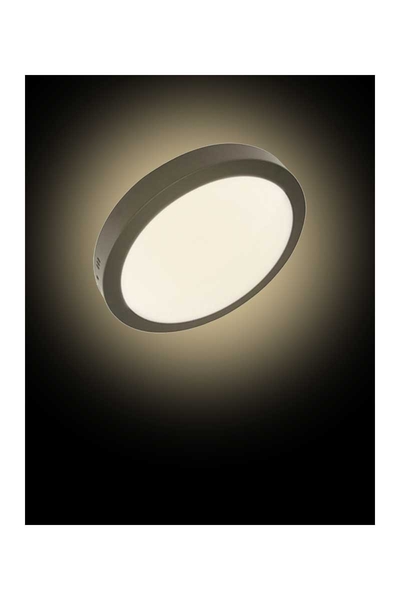 ACK AP03-01811 4000K Ilık Beyaz 18W Siyah Kasa Sıva Üstü Yuvarlak Led Panel Armatür - Thumbnail