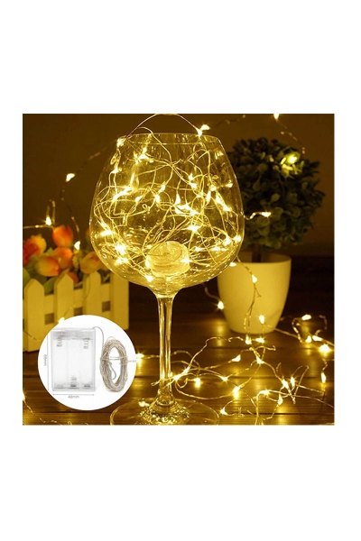 ACK - ACK AS90-00950 5m 3000K Günışığı Silver 50 Ledli Süsleme Işığı