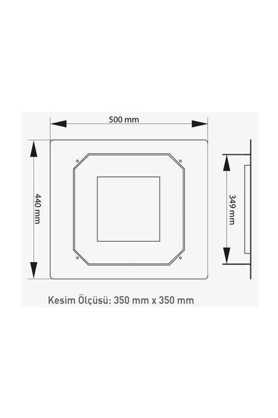 ACK - ACK AT38-07530 75W 6500K Beyaz Kanopi Led Armatür ACK AT38-07530 75W 6500K Beyaz Kanopi Led Armatür - Thumbnail