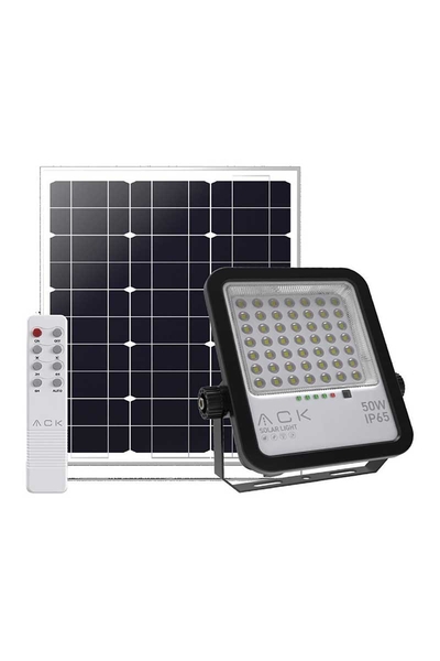 ACK - ACK AT65-05032 50W IP65 6500K Beyaz Lensli Solar Projektör ACK - ACK AT65-05032 50W IP65 6500K Beyaz Lensli Solar Projektör