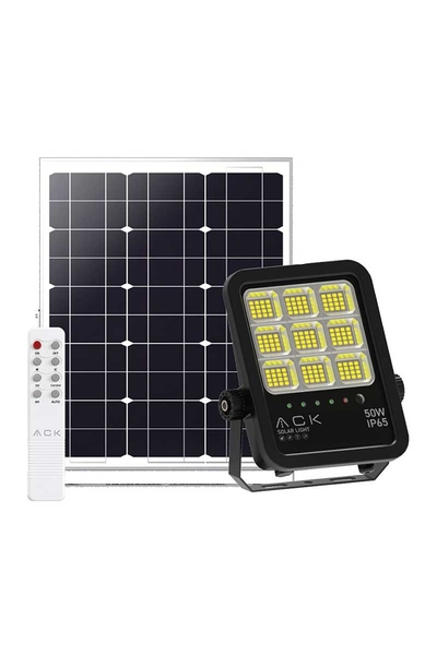 ACK - ACK AT66-05092 50W IP65 3 Renkli Solar Projektör