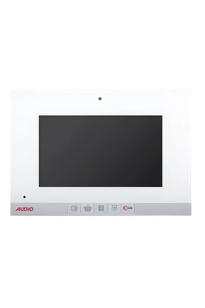 Audio - Audio 001190 Set 7 inç Beyaz Mekanik Butonlu Villa Set İlave Monitör