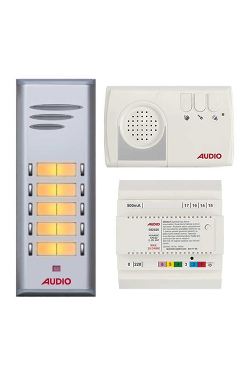 Audio KD200 Basic Serisi 10 Daire Kapıcısız Diafon Sistemi