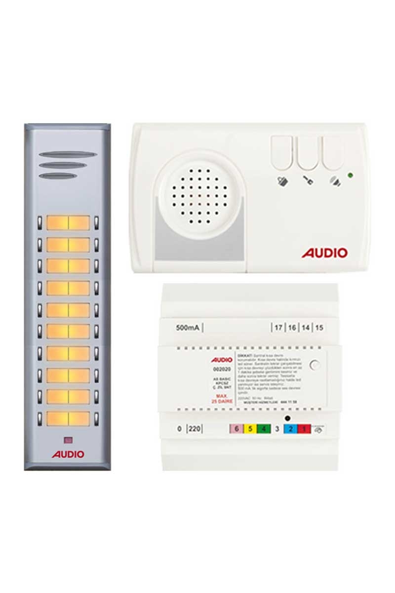 Audio KD200 Basic Serisi 19 Daire Kapıcısız Diafon Sistemi