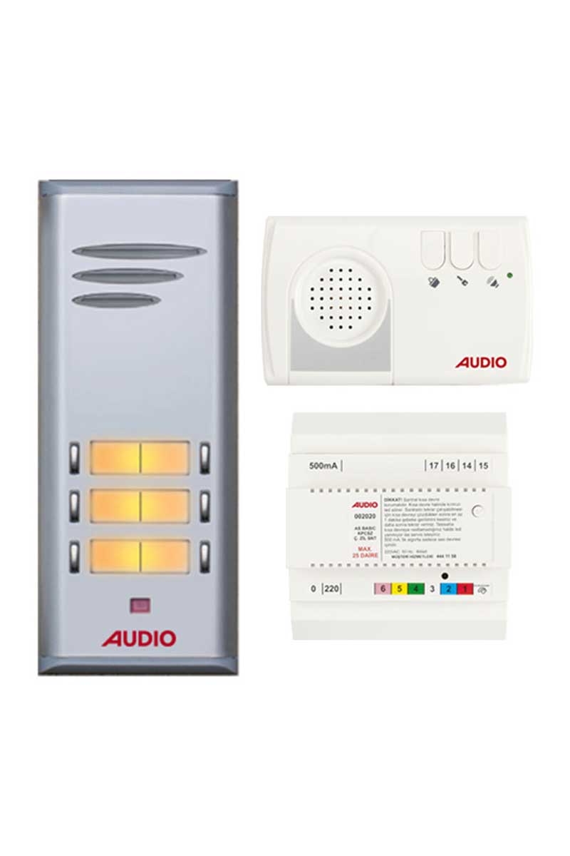 Audio KD200 Basic Serisi 6 Daire Kapıcısız Diafon Sistemi