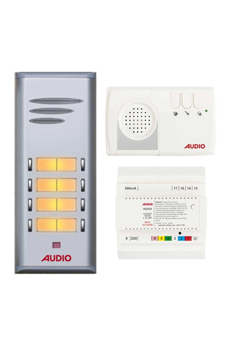 Audio KD200 Basic Serisi 8 Daire Kapıcısız Diafon Sistemi