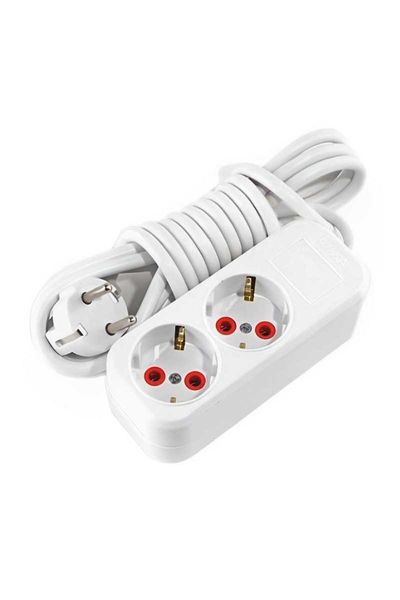 AY-KA - Ayka 77 200 03 3 Metre İkili Topraklı Klemensli Grup Priz