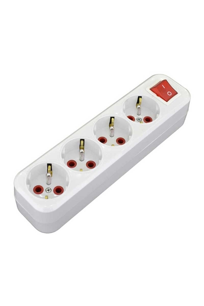 AY-KA - Ayka 77 4401 00 4lü Anahtarlı Topraklı Ups Grup Priz