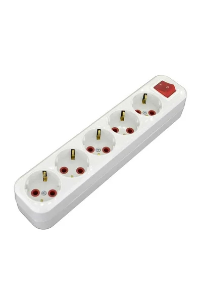 AY-KA - Ayka 77 501 051 5m 5li Anahtarlı Topraklı Grup Priz