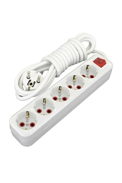 AY-KA - Ayka 77 5501 02 2m 5li Anahtarlı Topraklı Ups Priz