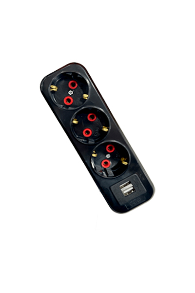 AY-KA - Ayka 79 138 00 3lü USB Çıkışlı Topraklı Golyat Grup Priz