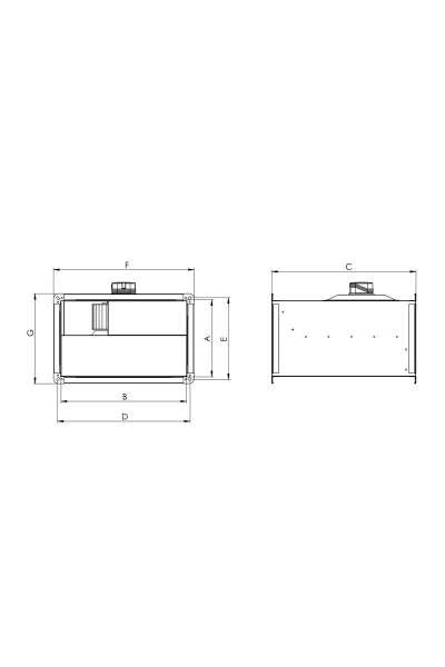 Bahçıvan - Bahçıvan BSKF 60-35 1755/880W 4250/2830m3/h Trifaze Dikdörtgen Öne Eğimli Kanal Tipi Fan Bahçıvan BSKF 60-35 1755/880W 4250/2830m3/h Trifaze Dikdörtgen Öne Eğimli Kanal Tipi Fan - Thumbnail