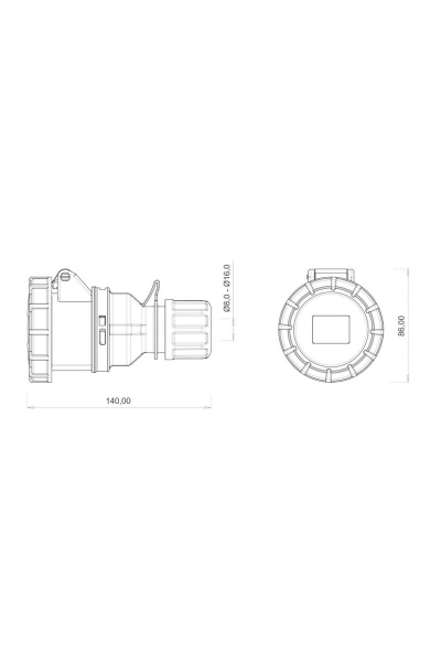 Bemis - Bemis BC1-1504-7312 4x16A 3P+E 380V 50-60Hz 6h IP67 Uzatma Priz Bemis BC1-1504-7312 4x16A 3P+E 380V 50-60Hz 6h IP67 Uzatma Priz - Thumbnail