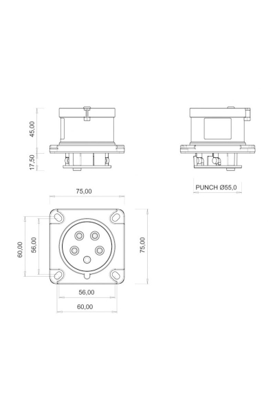 Bemis - Bemis BC1-1505-2114 5x16A 3P+E+N 380V 50-60Hz 6h IP44 Makine Fişi (1) Bemis - Bemis BC1-1505-2114 5x16A 3P+E+N 380V 50-60Hz 6h IP44 Makine Fişi (1)