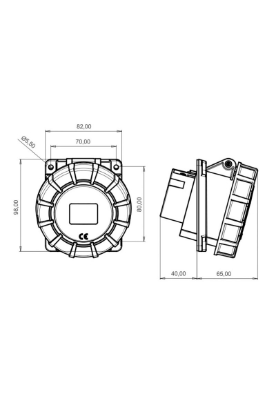 Bemis - Bemis BC1-3505-7420 3P+E+N 380V IP67 CEE Norm 45 Derece Eğik Makine Prizi Bemis BC1-3505-7420 3P+E+N 380V IP67 CEE Norm 45 Derece Eğik Makine Prizi - Thumbnail