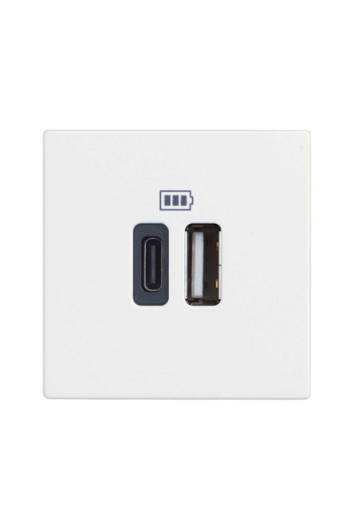 Stoks - Bticino N4285C2 Beyaz Şarj USB Prizi Stoks - Bticino N4285C2 Beyaz Şarj USB Prizi