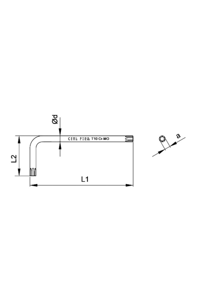 Ceta Form 727 Kısa Tip T27 Torx L Anahtar - Thumbnail