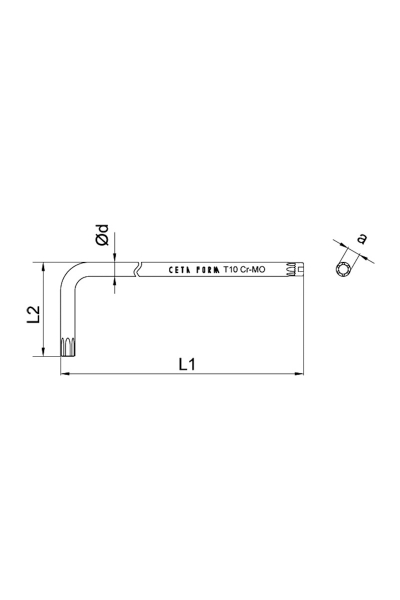 Ceta Form 727L Uzun Tip T27 Torx L Anahtar - Thumbnail
