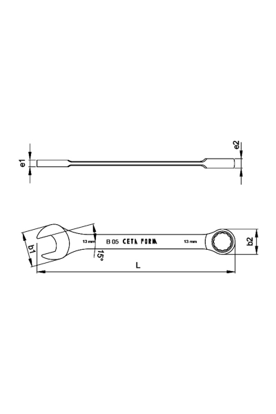 Cetaform - Ceta Form B05-11 Düz 11mm C-GEAR Cırcırlı Kombine Anahtar Ceta Form B05-11 Düz 11mm C-GEAR Cırcırlı Kombine Anahtar - Thumbnail