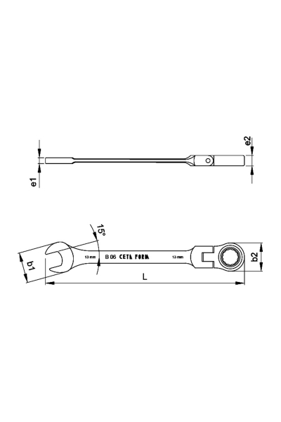 Cetaform - Ceta Form B06-08 Mafsallı - 8mm C-GEAR Cırcırlı Kombine Anahtar Ceta Form B06-08 Mafsallı - 8mm C-GEAR Cırcırlı Kombine Anahtar - Thumbnail