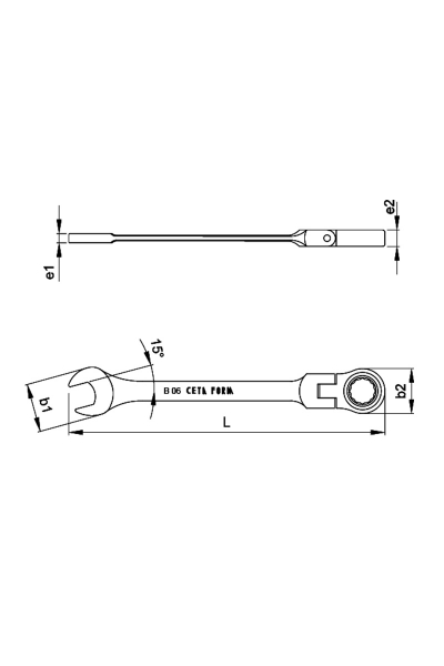 Cetaform - Ceta Form B06-09 Mafsallı - 9mm C-GEAR Cırcırlı Kombine Anahtar Ceta Form B06-09 Mafsallı - 9mm C-GEAR Cırcırlı Kombine Anahtar - Thumbnail