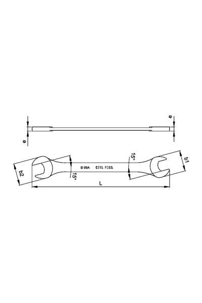 Cetaform - Ceta Form B09A-0607 9/16 x 5/8 inç Çatal İki Ağız Anahtar Ceta Form B09A-0607 9/16 x 5/8 inç Çatal İki Ağız Anahtar - Thumbnail