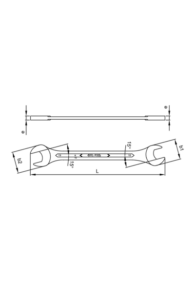 Ceta Form B10-2123 21x23mm Çatal İki Ağız Anahtar - Thumbnail