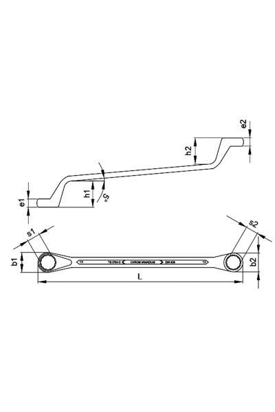 Ceta Form B14-2022 20x22mm Yıldız İki Ağız Anahtar - Thumbnail