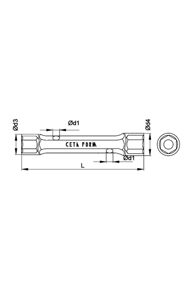 Ceta Form B27-2123 21x23mm Dövme İki Ağız Kovan Anahtar - Thumbnail