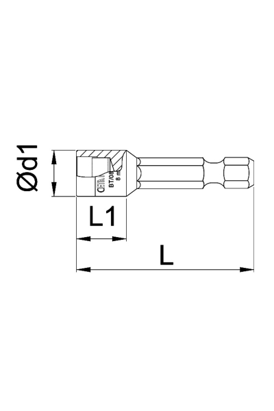 Ceta Form BT/0542 1/4 inç 5.5x42mm 12li Manyetik Lokma Uç - Thumbnail