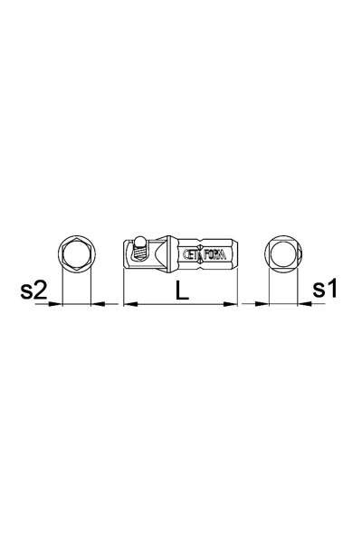 Ceta Form BT/7027 3/8 inç 75mm 6lı Lokma Adaptörü - Thumbnail