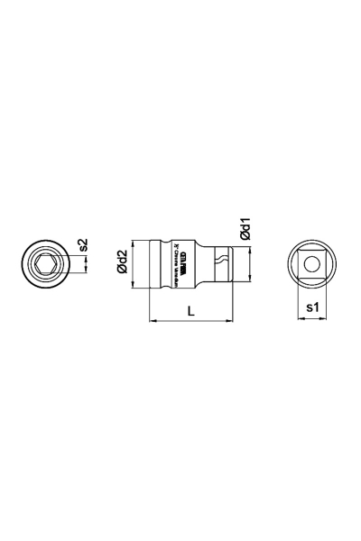 Ceta Form BT/8007 5/16 inç Bitsler için 1/2 inç Bits Tutucu Lokma - Thumbnail