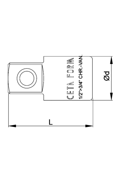 Cetaform - Ceta Form C21-92 1/2 inç D 1/2 inç E 3/4 inç Lokma Adaptörü Ceta Form C21-92 1/2 inç D 1/2 inç E 3/4 inç Lokma Adaptörü - Thumbnail