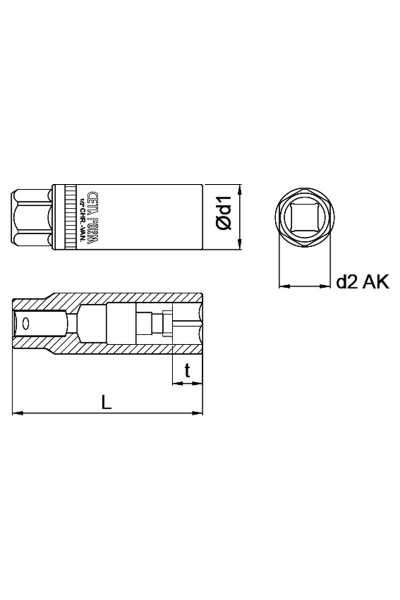 Ceta Form C27-R21M 1/2 inç 21mm Mıknatıslı Buji Lokması - Thumbnail