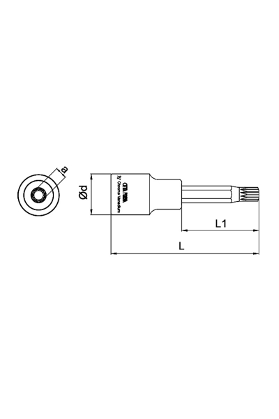 Cetaform - Ceta Form C28S-X08L 1/2 inç M08x100mm XZN Uçlu Uzun Tip Lokma Ceta Form C28S-X08L 1/2 inç M08x100mm XZN Uçlu Uzun Tip Lokma - Thumbnail