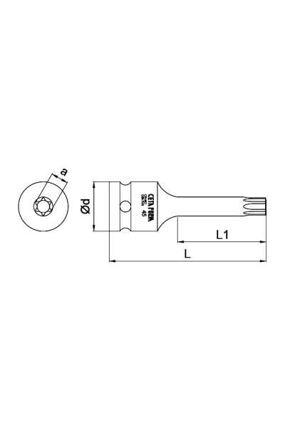 Ceta Form C68-T55 1/2 inç Torx Uçlu Havalı Lokma - Thumbnail