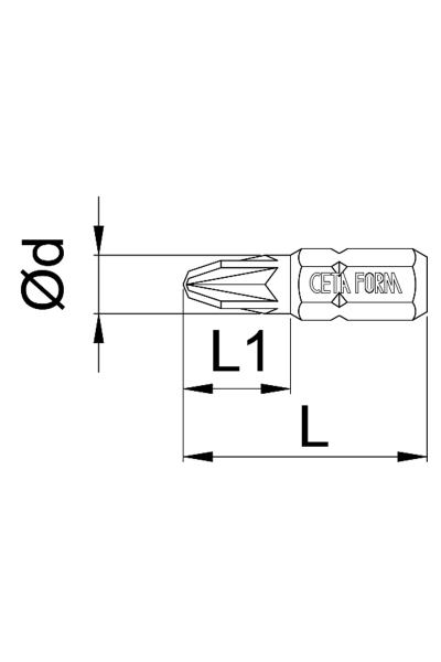 Cetaform - Ceta Form CB/350 12 Adet PZ0 Pozidriv Bits Uç Ceta Form CB/350 12 Adet PZ0 Pozidriv Bits Uç - Thumbnail