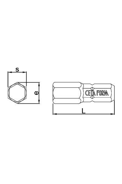 Cetaform - Ceta Form CB/516HX10 6 Adet 10mm Darbeli Kullanımlara Uygun Allen Bits Uç Ceta Form CB/516HX10 6 Adet 10mm Darbeli Kullanımlara Uygun Allen Bits Uç - Thumbnail