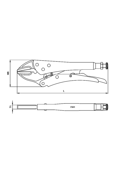 Ceta Form E51-240-2 240mm Düz Ağızlı Ayarlı Pense - Thumbnail