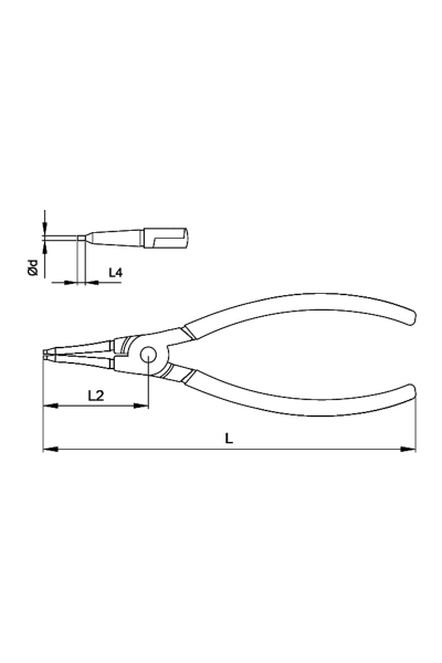 Ceta Form E67-44-0225 Düz Uçlu Yaysız 225mm İç Segman Pensesi - Thumbnail