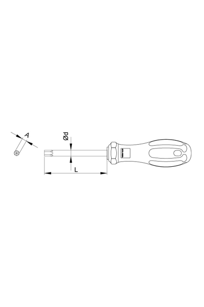 Ceta Form F19-025-100 T25x100mm C-Plus Delikli Torx Uçlu Tornavida - Thumbnail