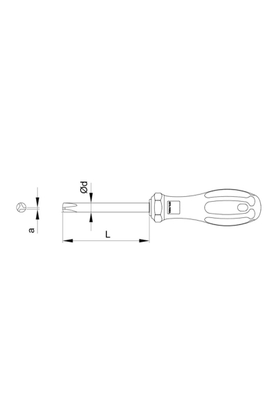 Ceta Form F25-004-100 TW4 x 100mm C-Plus Tri-Wing Uçlu Tornavida - Thumbnail